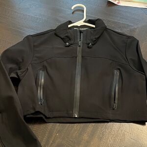 Zara Black Tech Crop Top